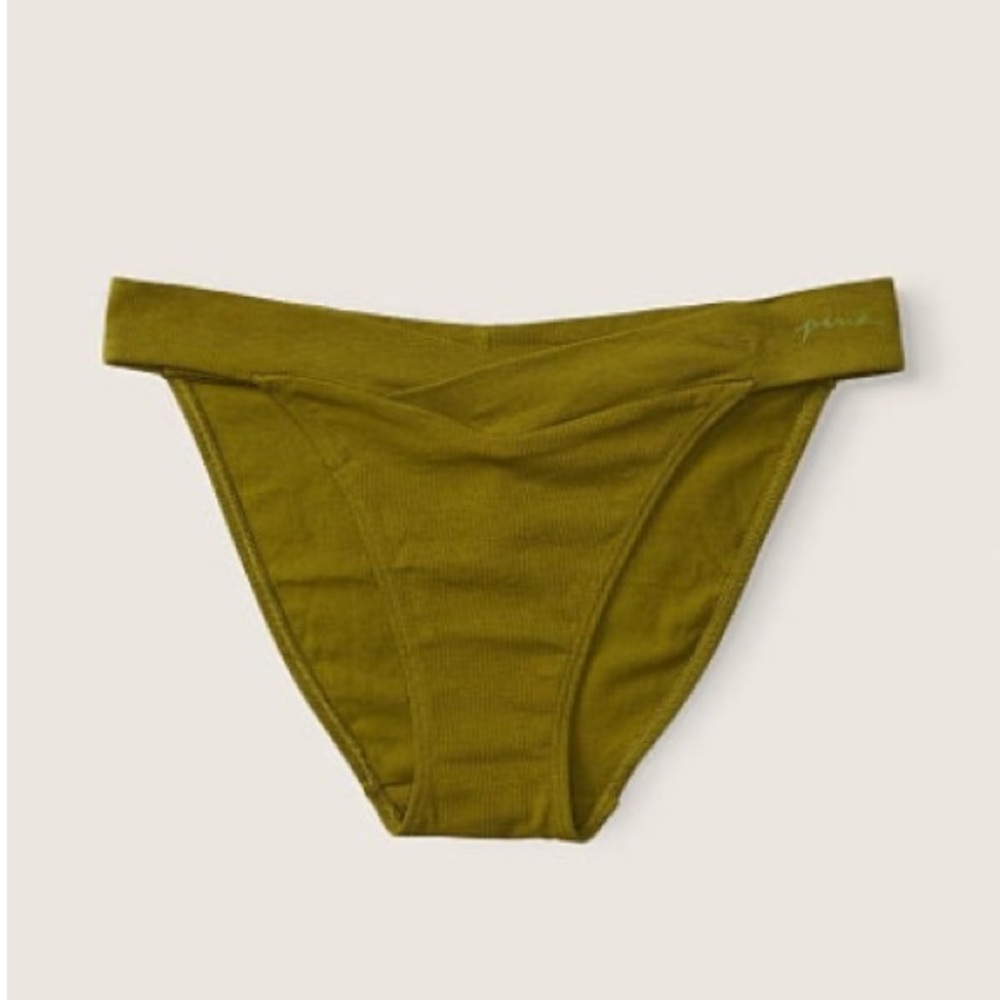 VS PINK - Cotton Crossover Bikini Panty Large